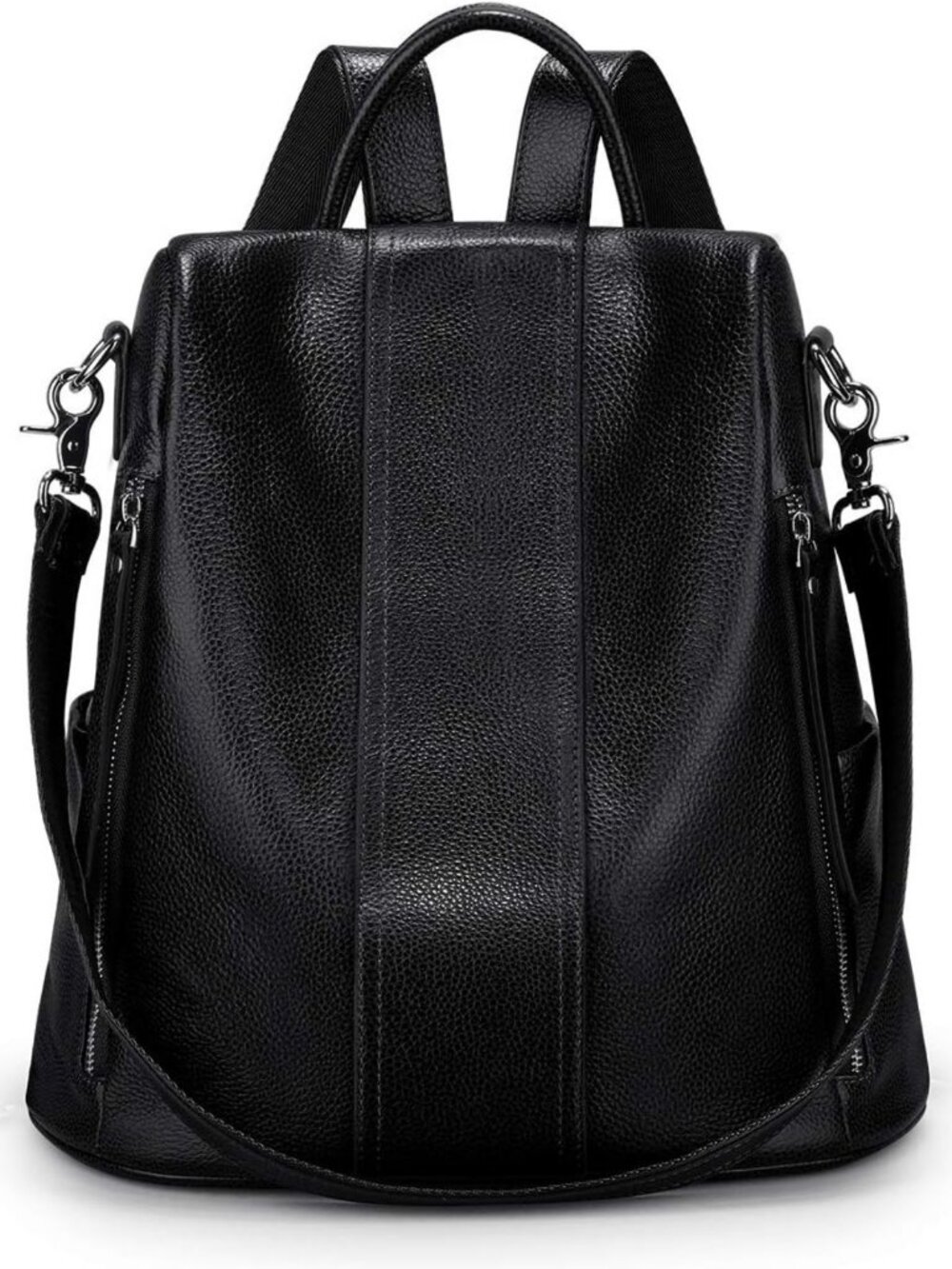 Stylish Antitheft Leather Backpack Purse for Women - Medium Rucksack Shoulder
